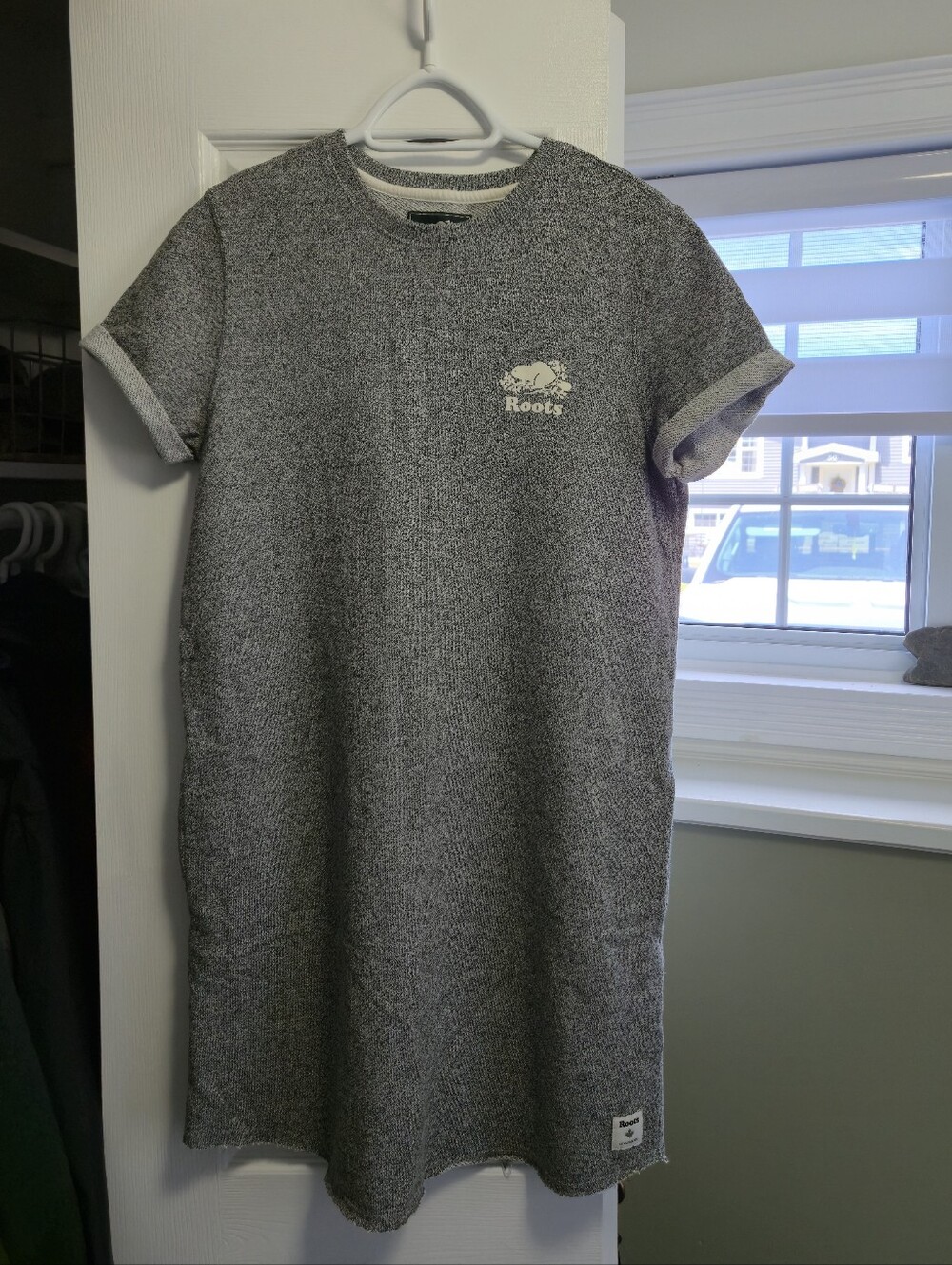 Roots Grey Salt And Pepper Crewneck Sweatshirt Dress